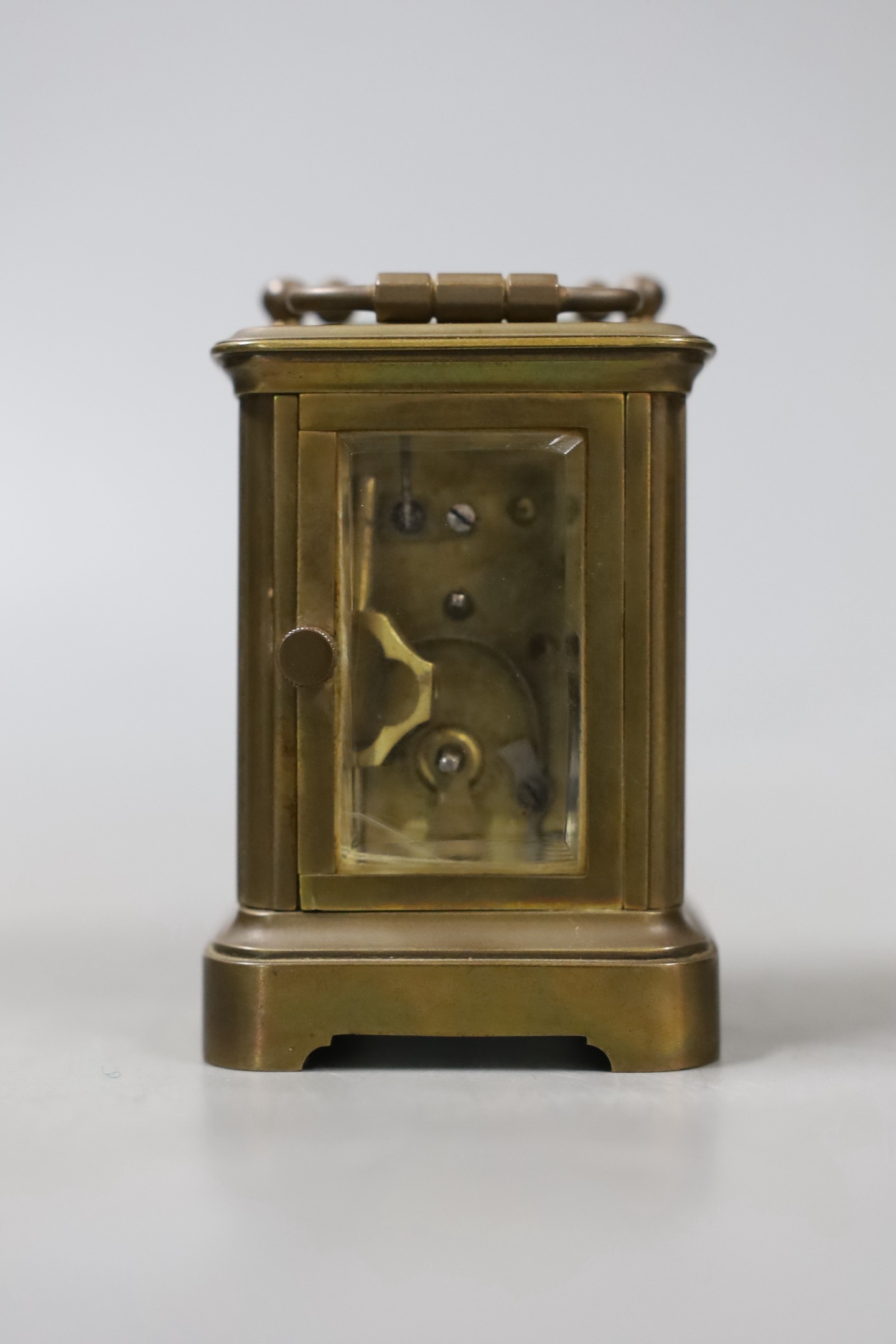 Miniature brass cased carriage clock